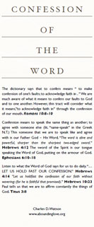 Confession of the Word